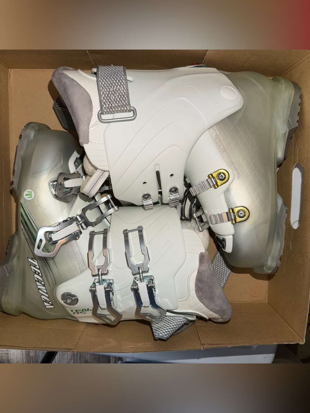 Unisex Tecnica TEN.2 85W - Alpine Ski Boots with Silver Buckles, US7.5, MP 245